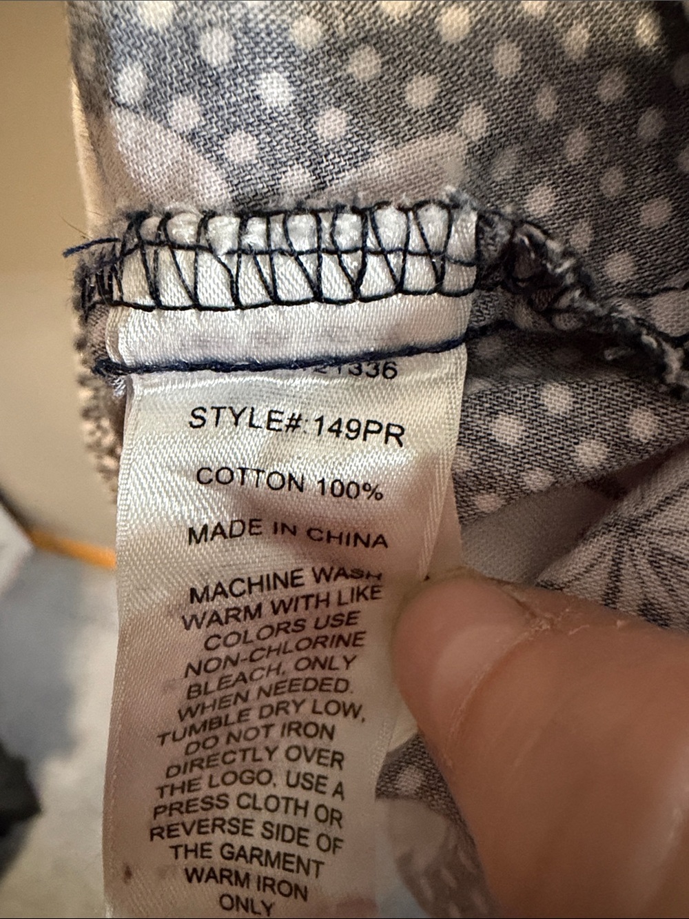 Koi by Kathy Peterson Navy and White Floral Scrub Top - Picture 5 of 5